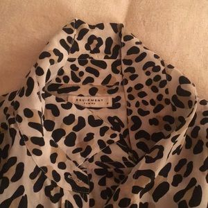Animal Print Equipment Blouse